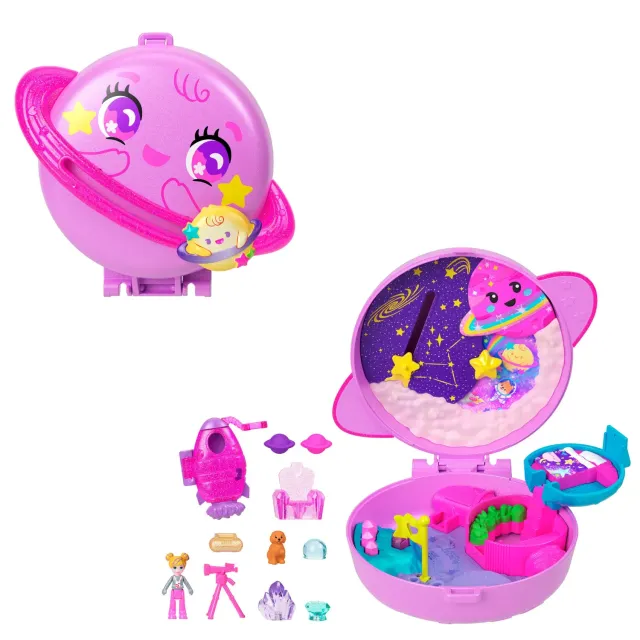 Polly Pocket Planeet compact poppenhuis ruimte