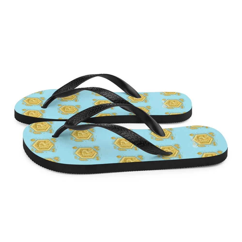 Rollacrit Island slippers maat M eilandkaart print