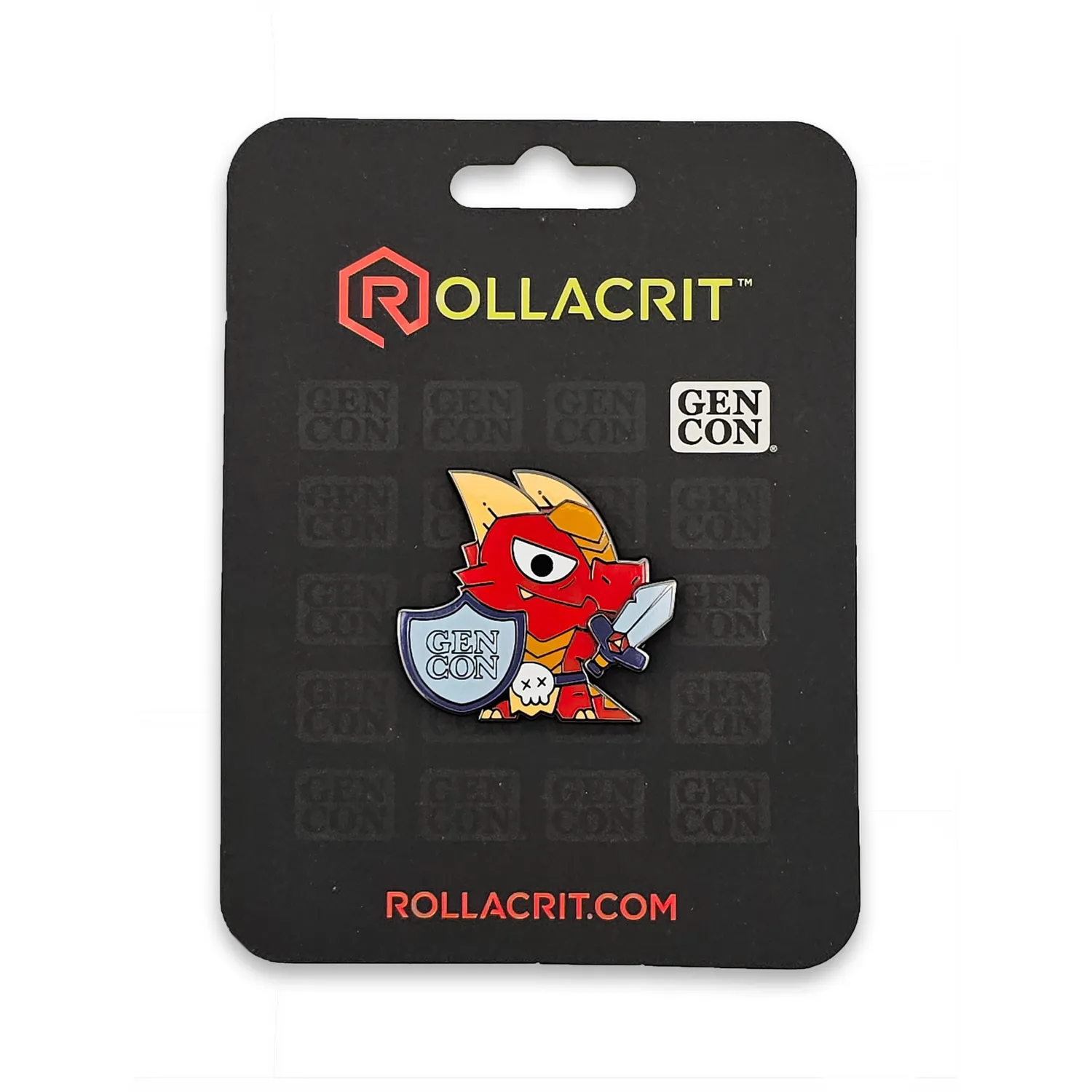 Roll A Crit Kobold Warrior pin spinner emaille
