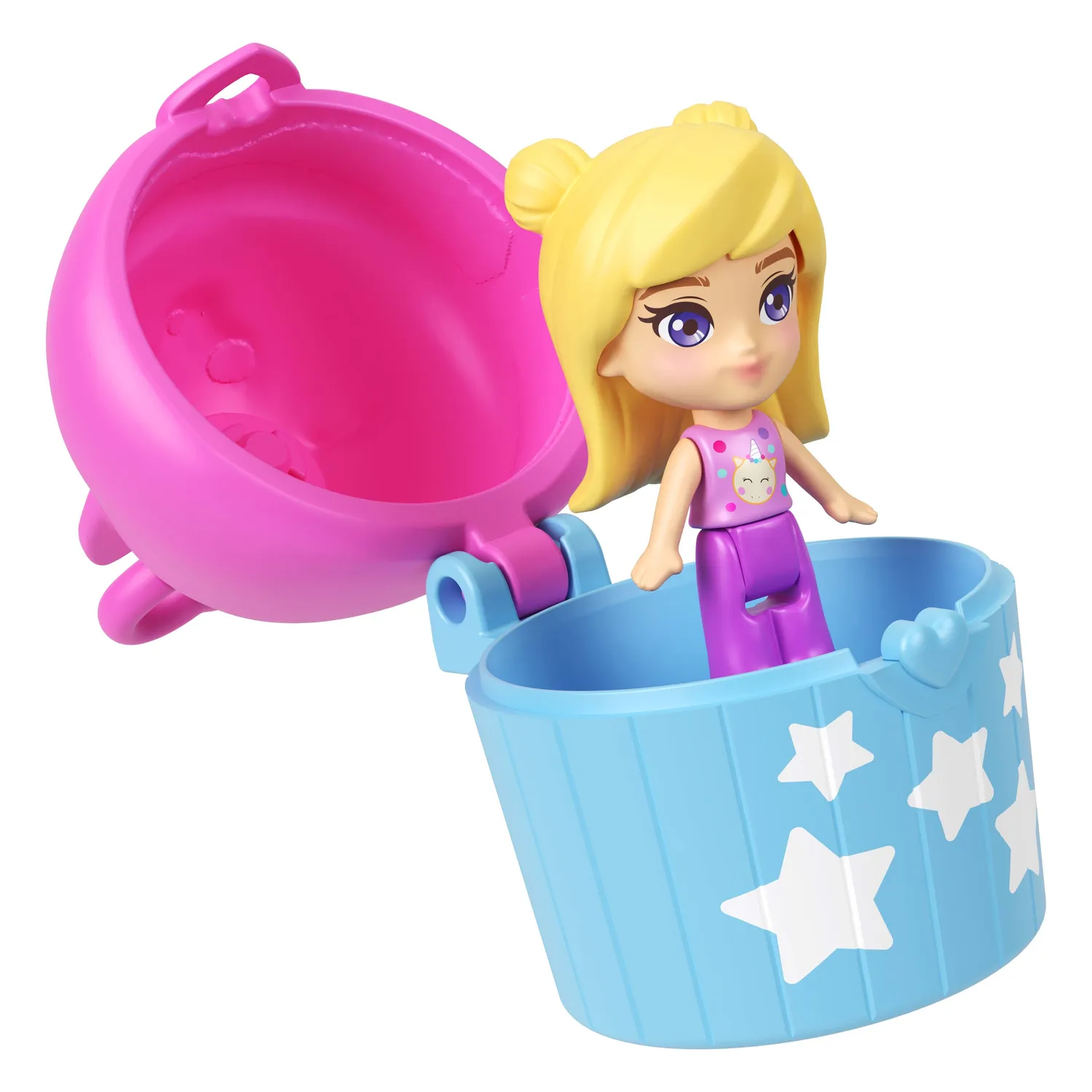 Polly Pocket Eistraum Einhorn speelset met micropop en dier