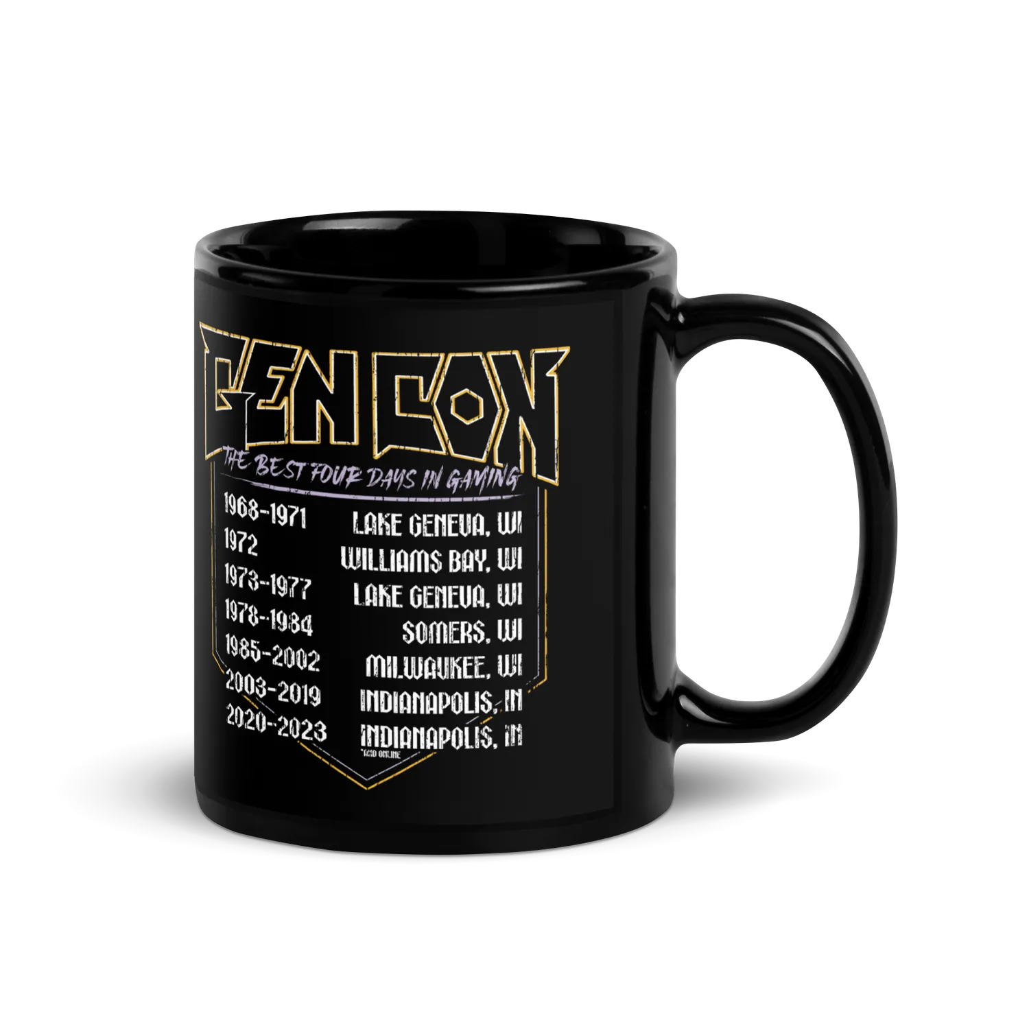 Gen Con World Tour Griffin mok zwart glanzend 11oz