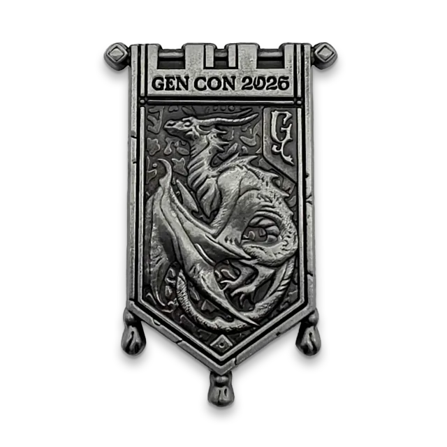 Roll A Crit Gen Con 2026 year pin 3,8 cm