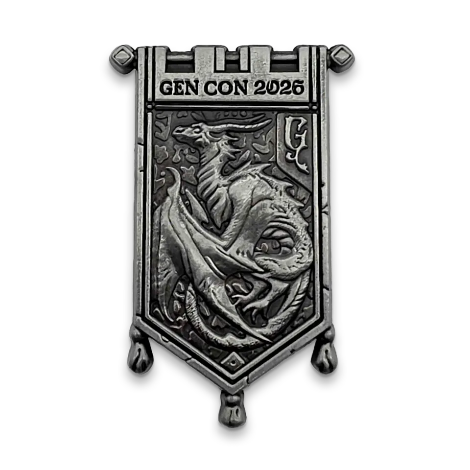 Roll A Crit Gen Con 2026 year pin 3,8 cm