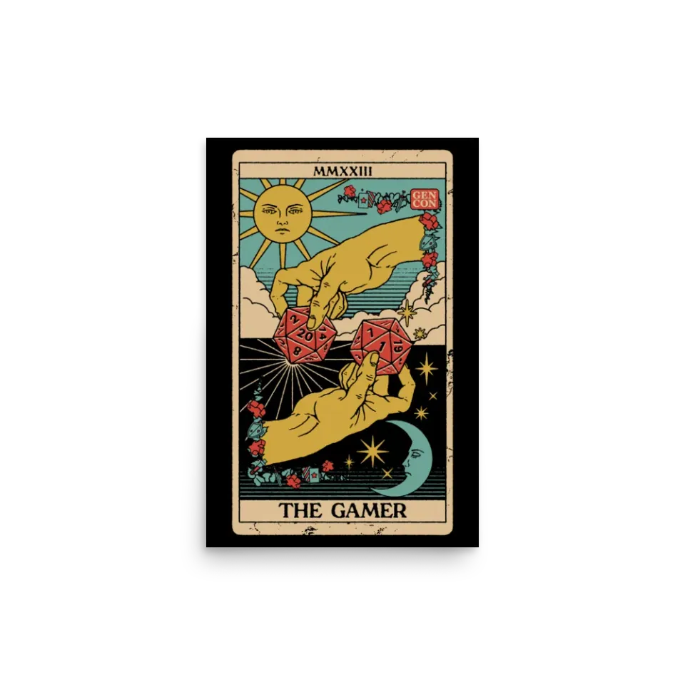 Gen Con The Gamer Tarot poster 30x45cm Gen Con 2023 editie