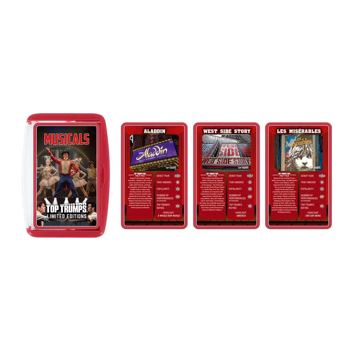Top Trumps Musicals Limited Edition kaartspel 30 musicals