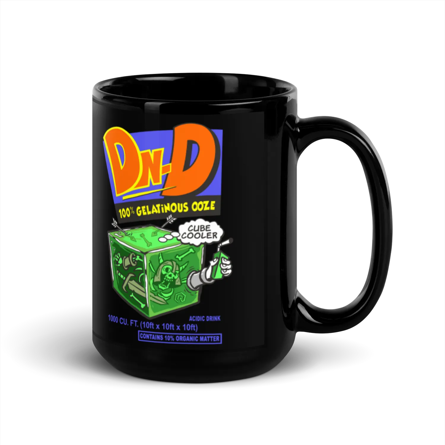 Roll A Crit Gelatinous Cubic Cooler mok zwart 11 oz