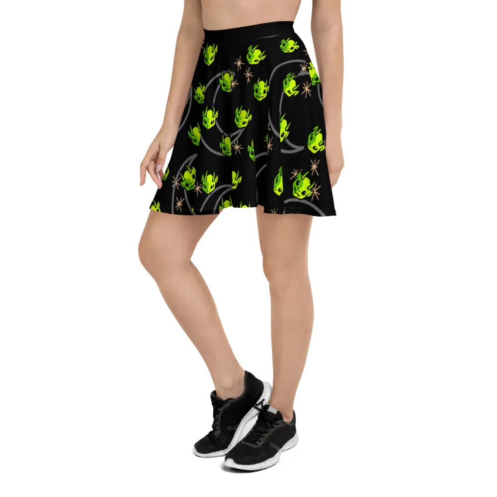 Roll A Crit Würfel Moon & Stars skaterrok soepele stof