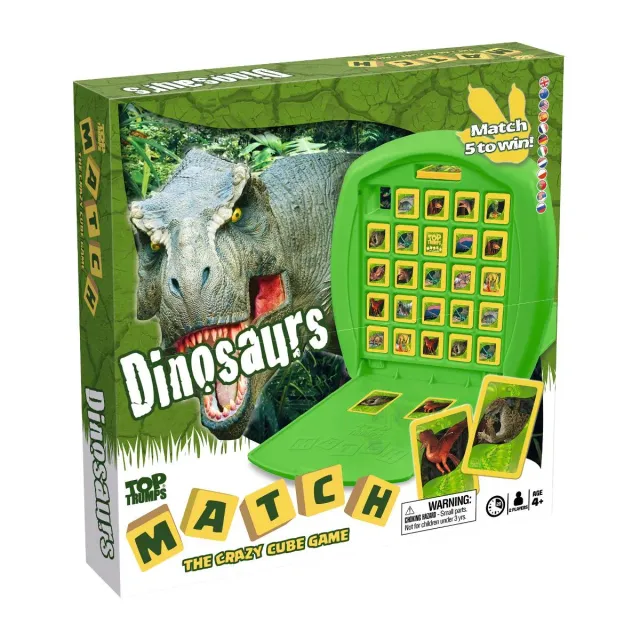 Top Trumps Match Dinosaurs kubusspel T-Rex 5 op rij