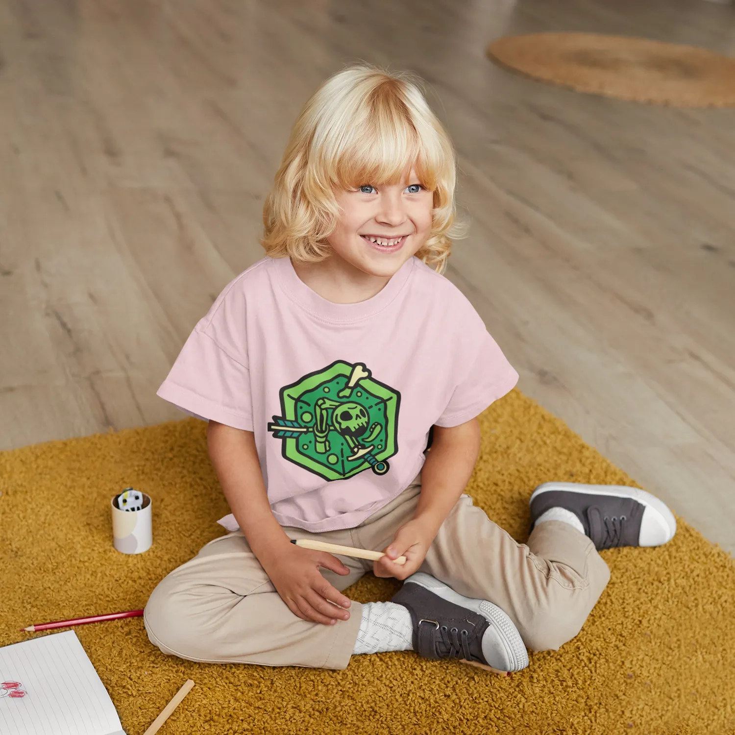 Roll A Crit Gelatinous Cube peuter T-shirt zwart 2T katoen