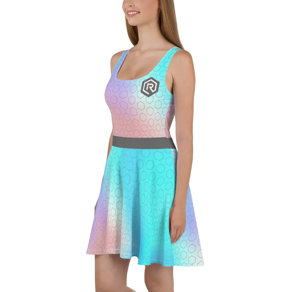 Rollacrit Hex Rainbow skaterjurk dames polyester