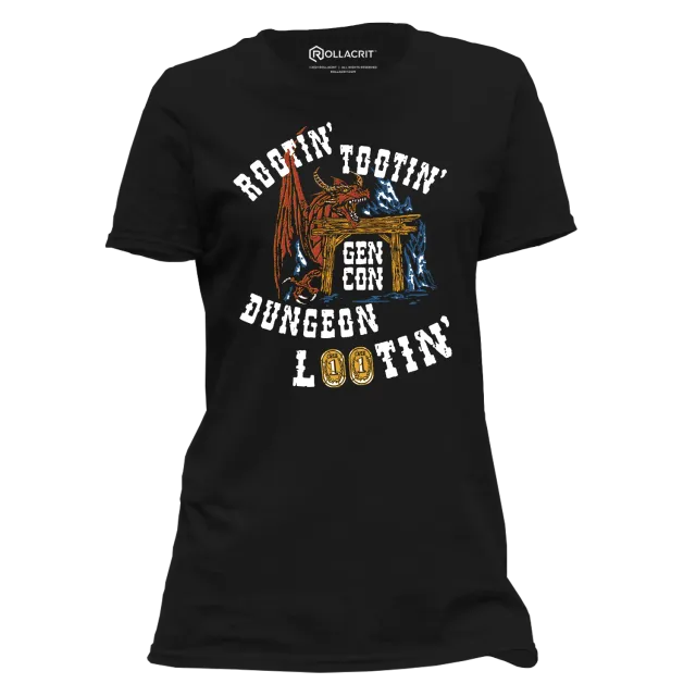 Roll A Crit Gen Con Rootin Tootin Femme T-shirt katoen