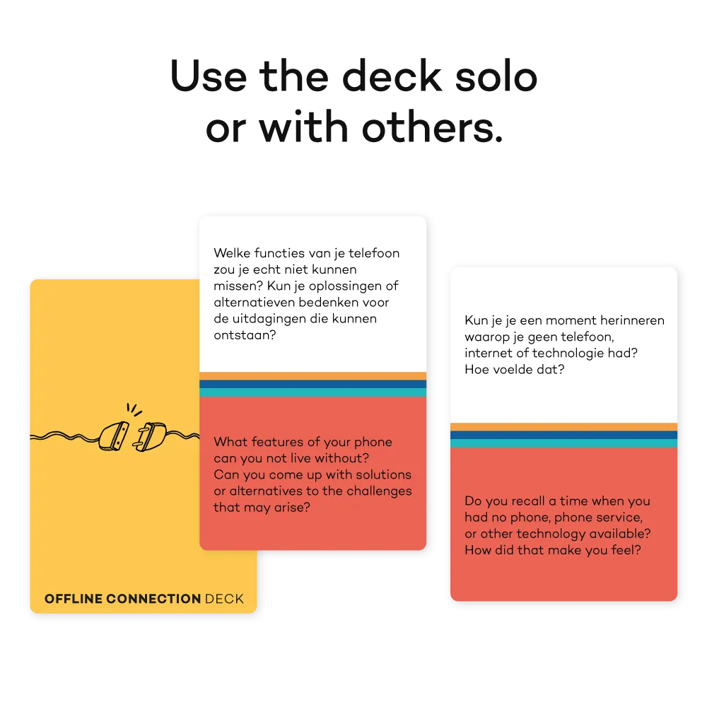 Vertellis Offline Connection Deck vragenspel 60 kaarten tweetalig