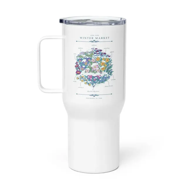 Roll A Crit Gen Con Winter Floral d20 reismok 739 ml