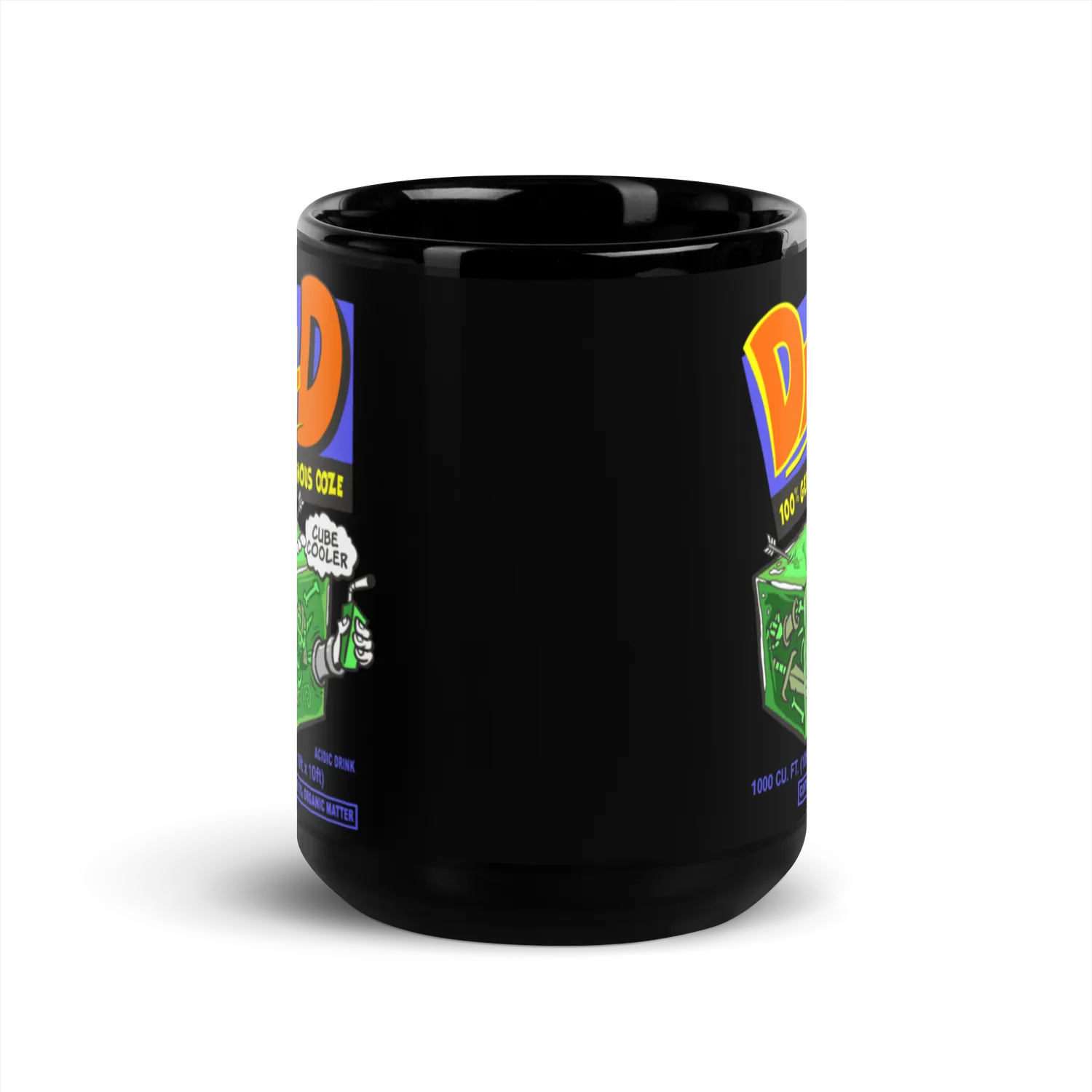 Roll A Crit Gelatinous Cubic Cooler mok zwart 11 oz