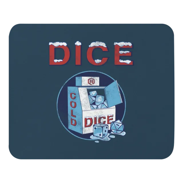 Roll A Crit ICE Dice muismat 22x18 cm winter