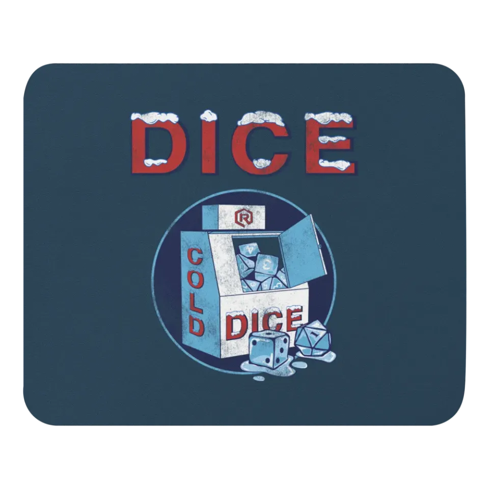 Roll A Crit ICE Dice muismat 22x18 cm winter
