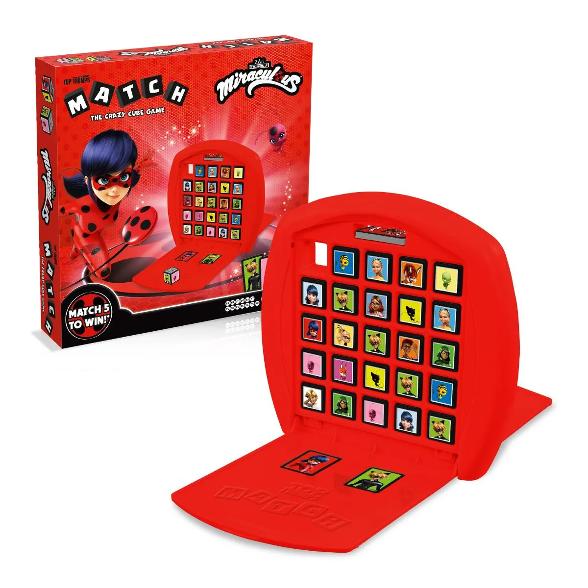 Top Trumps Match Miraculous kubusspel 5 op een rij