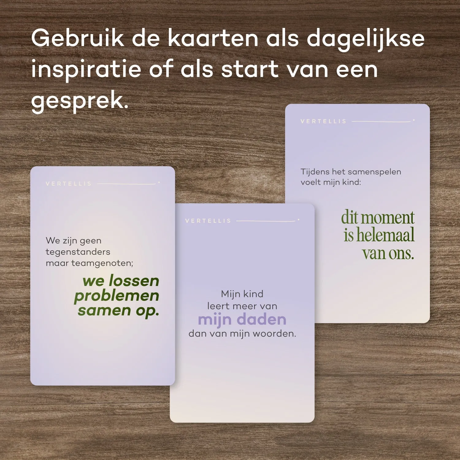 Vertellis Ouderkracht Deck kaartspel 112 kaarten voor ouders