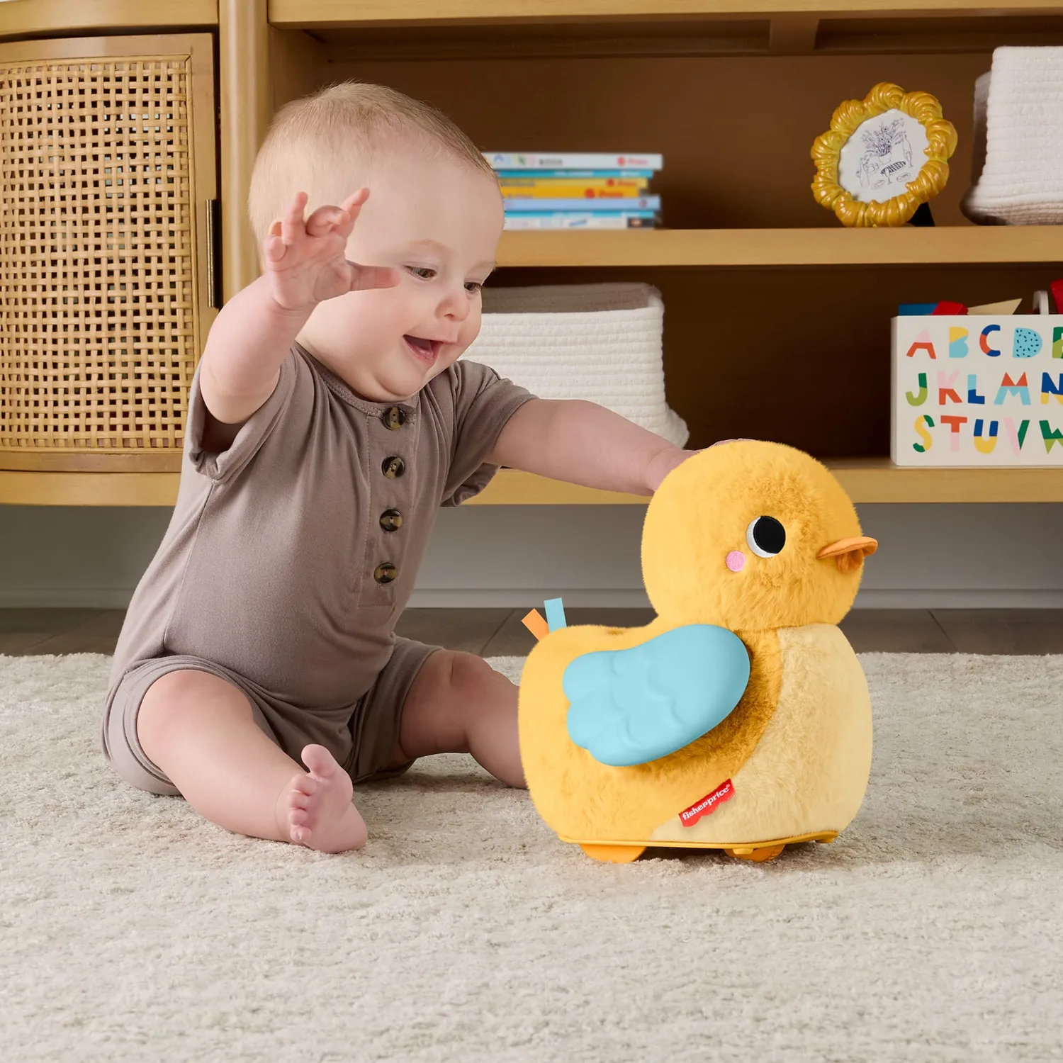 Fisher-Price Zacht Eendje beweegt met geluid baby
