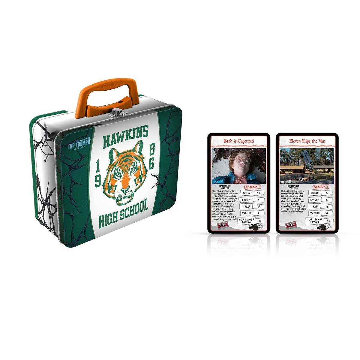 Top Trumps Stranger Things kaartspel collectors tin hawkins