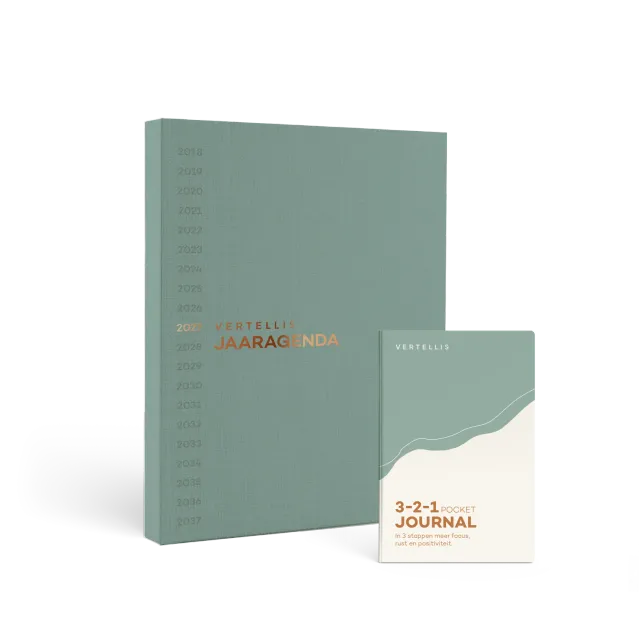 Vertellis Jaaragenda 2027 agenda met gratis journal