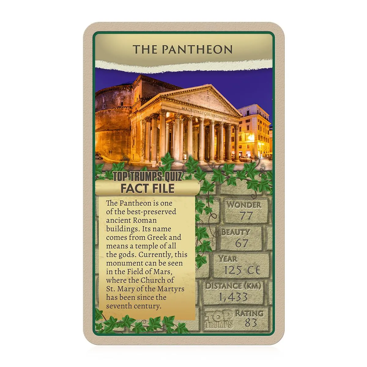 Top Trumps Wonders of the Ancient World kaartspel 30 kaarten educatief