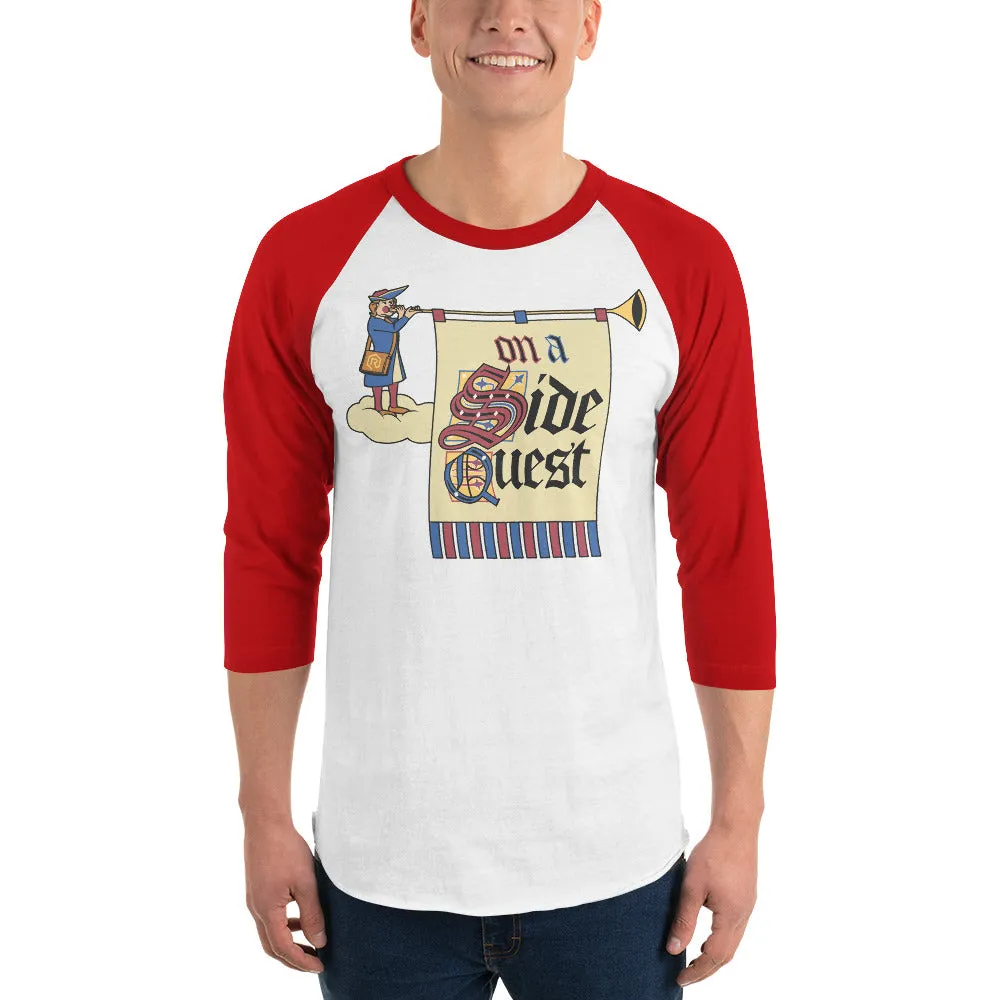 Roll A Crit On a Side Quest Raglan shirt 3/4 mouw