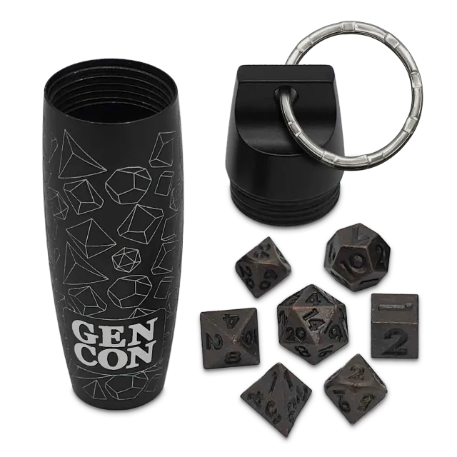 Roll A Crit Gen Con 2026 mini dobbelset sleutelhanger