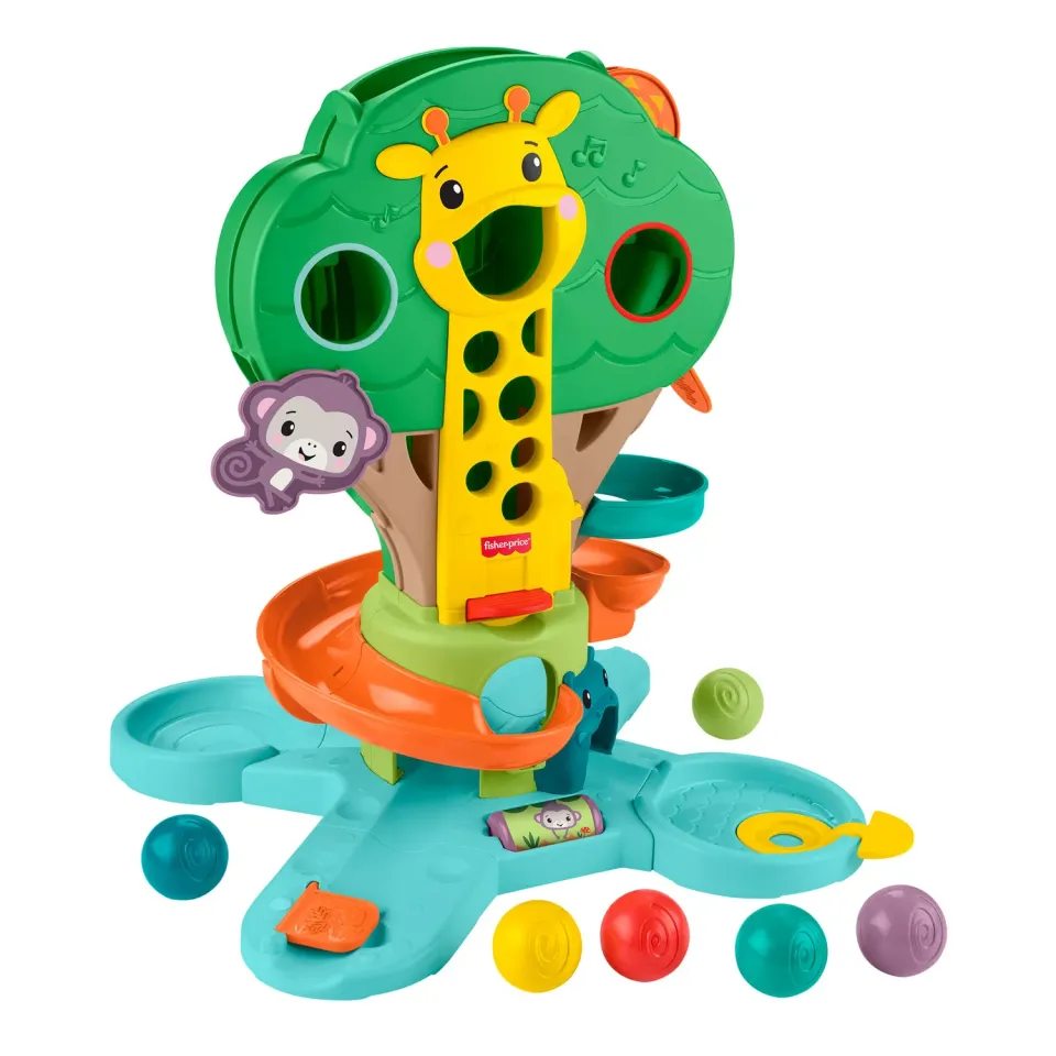 Fisher-Price Zit en Sta Jungleboom ballenspel met 6 ballen muziek