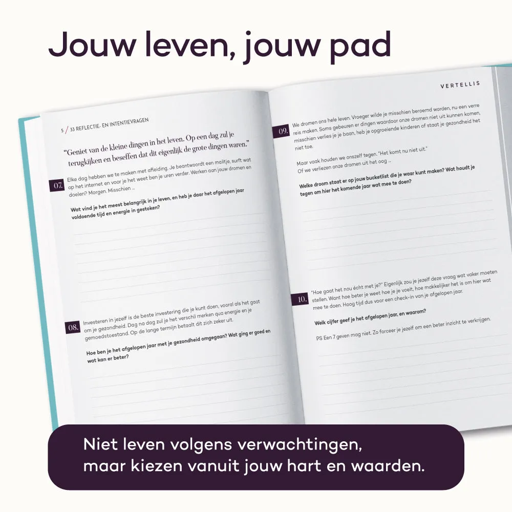 Vertellis Jaarplan journal reflectie doelen