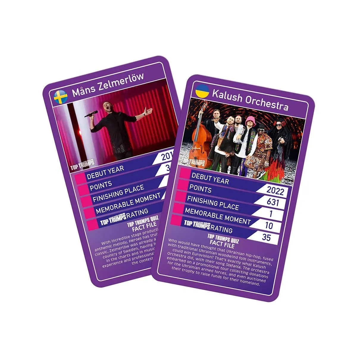 Top Trumps Eurovision kaartspel songfestival editie