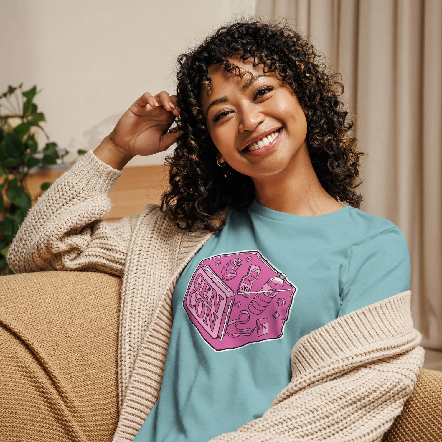 Gen Con Pink Gelatinous Cube femme T-shirt katoen