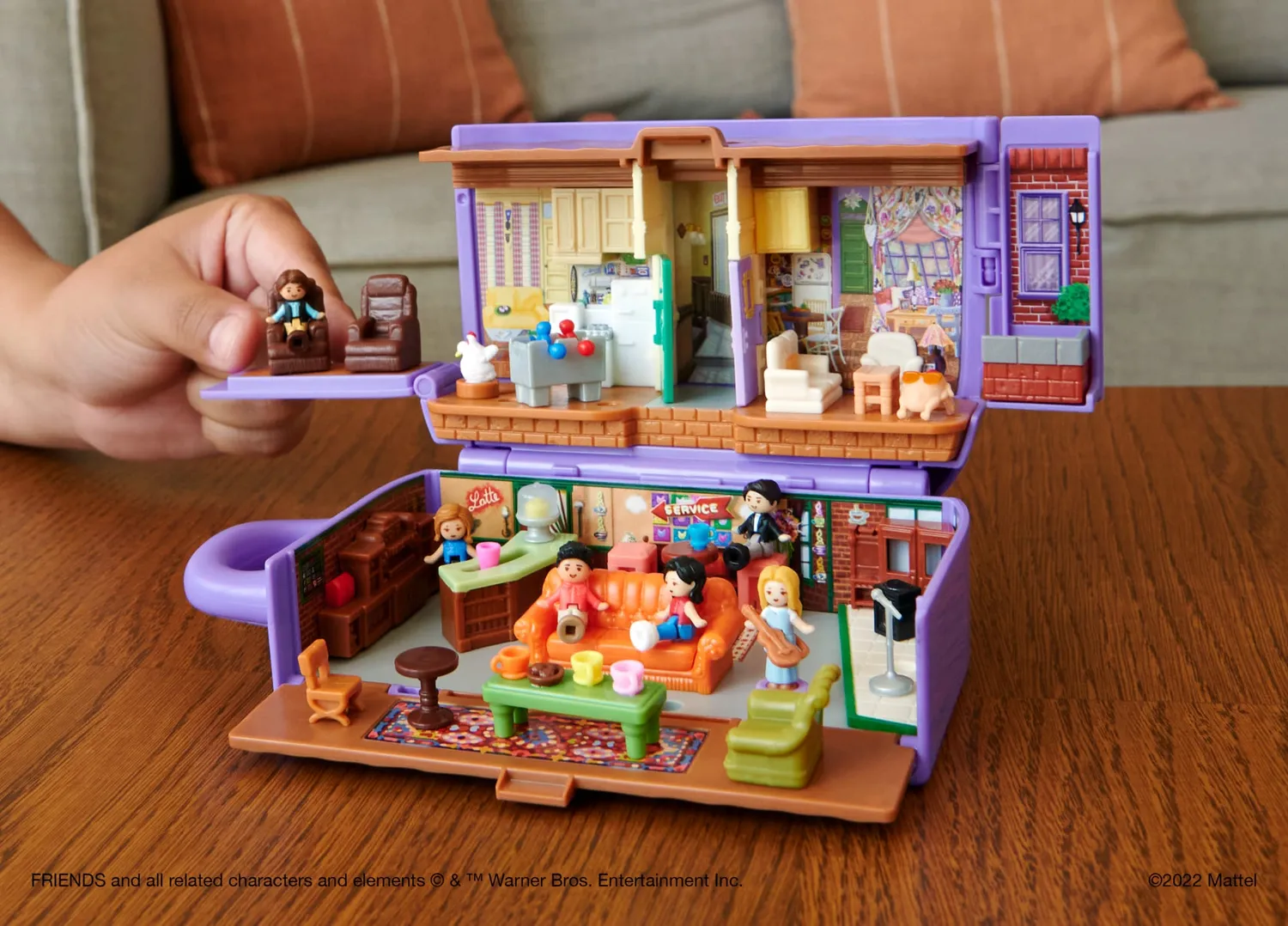 Polly Pocket Friends Collector compact Central Perk 6 poppetjes