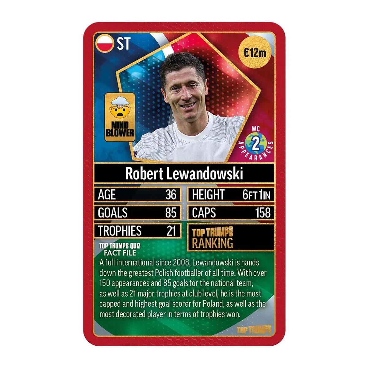 Top Trumps World Football Stars Top 200 kaartspel Chrome Red
