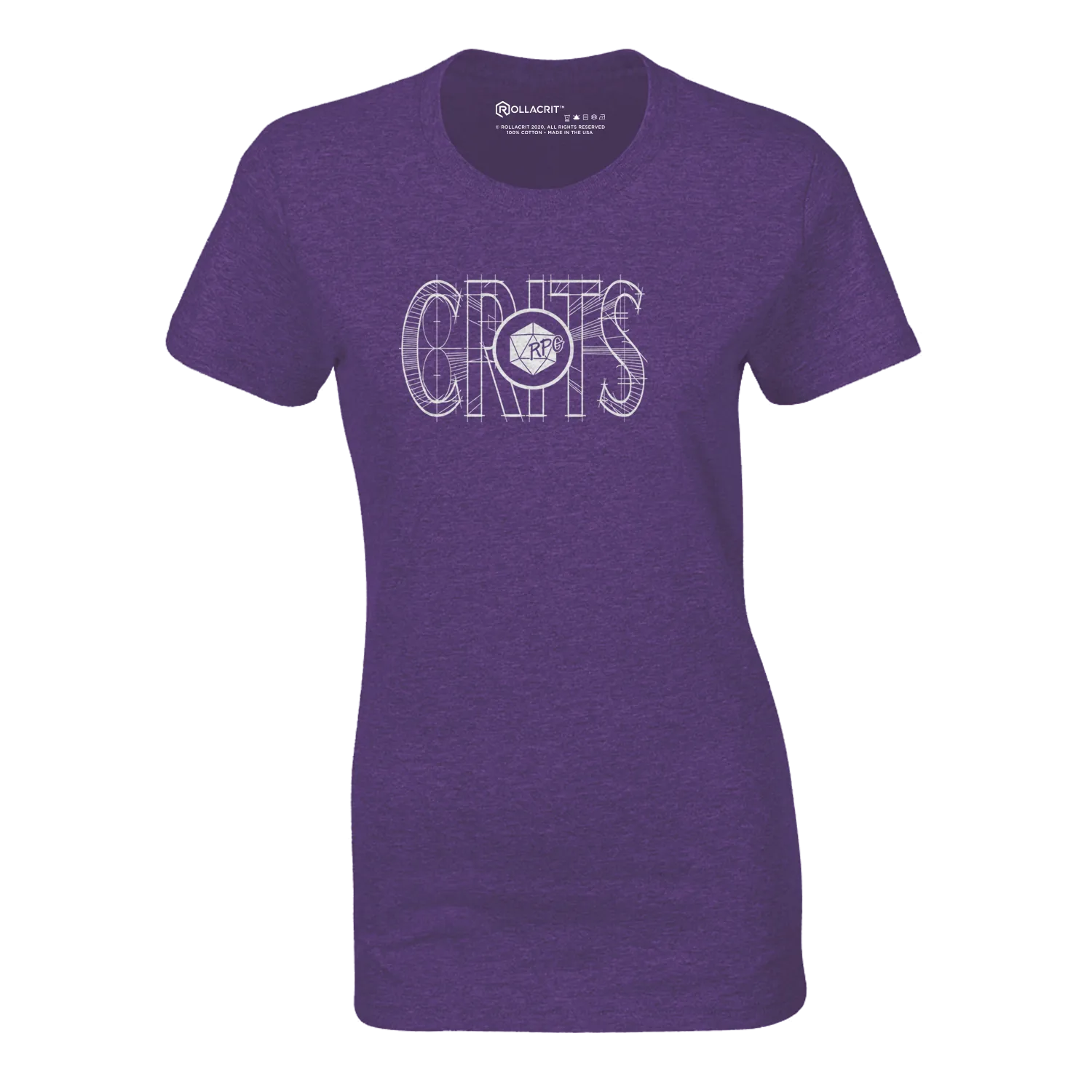 Roll A Crit RPG Crits fitted T-shirt aqua triblend M