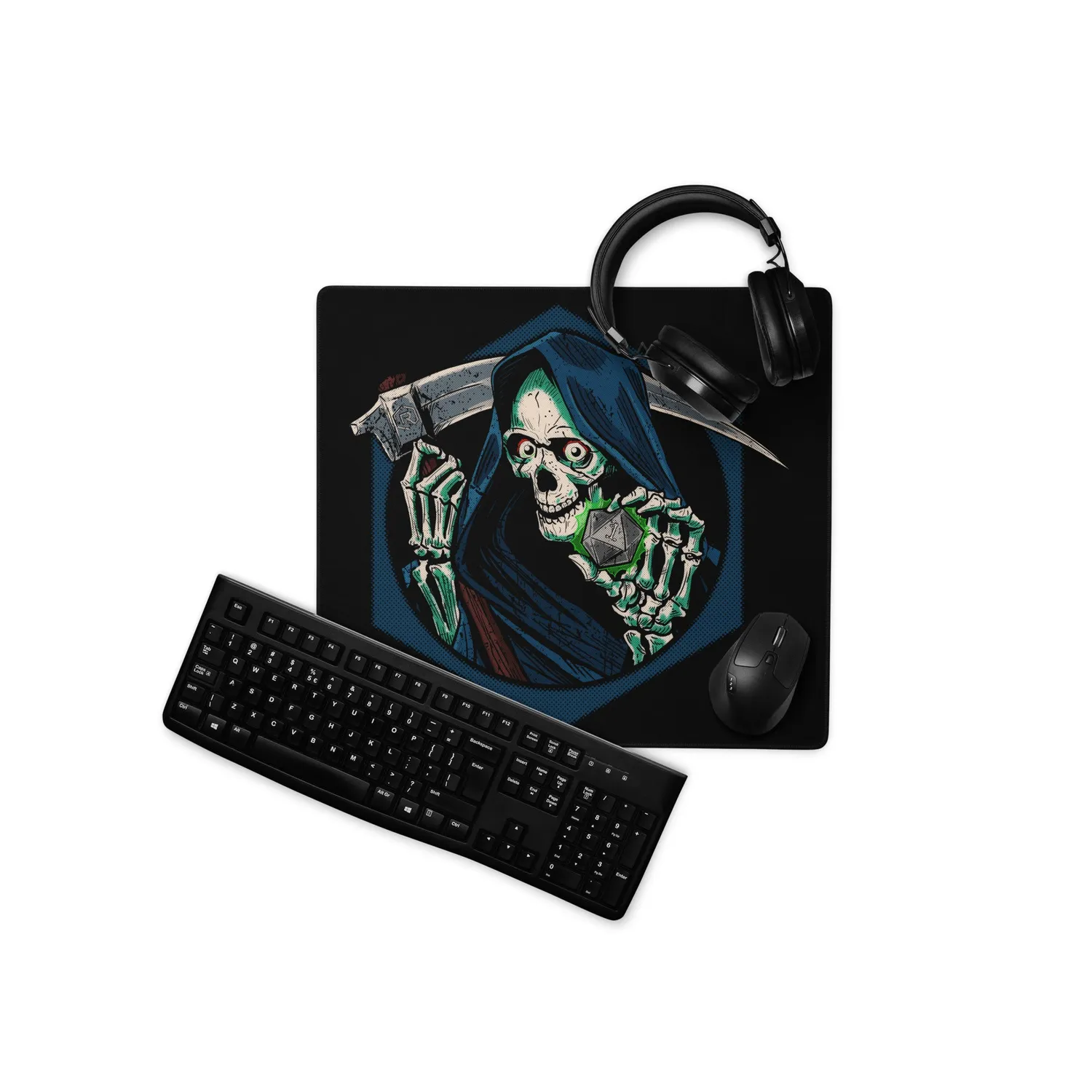 Roll A Crit Grim Roller muismat groot polyester