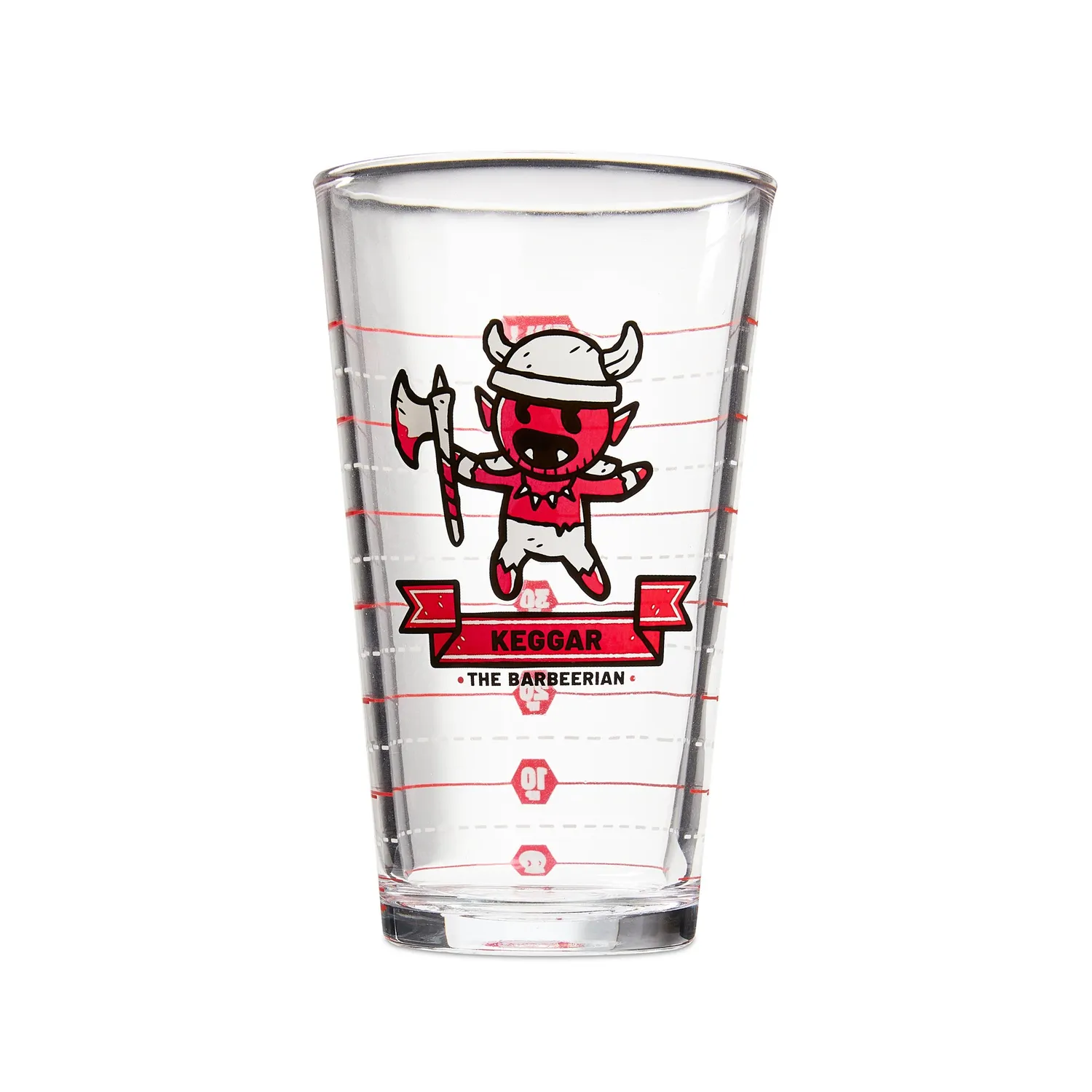 Roll A Crit Heroes of Barcadia pintglazen set 6 stuks glas