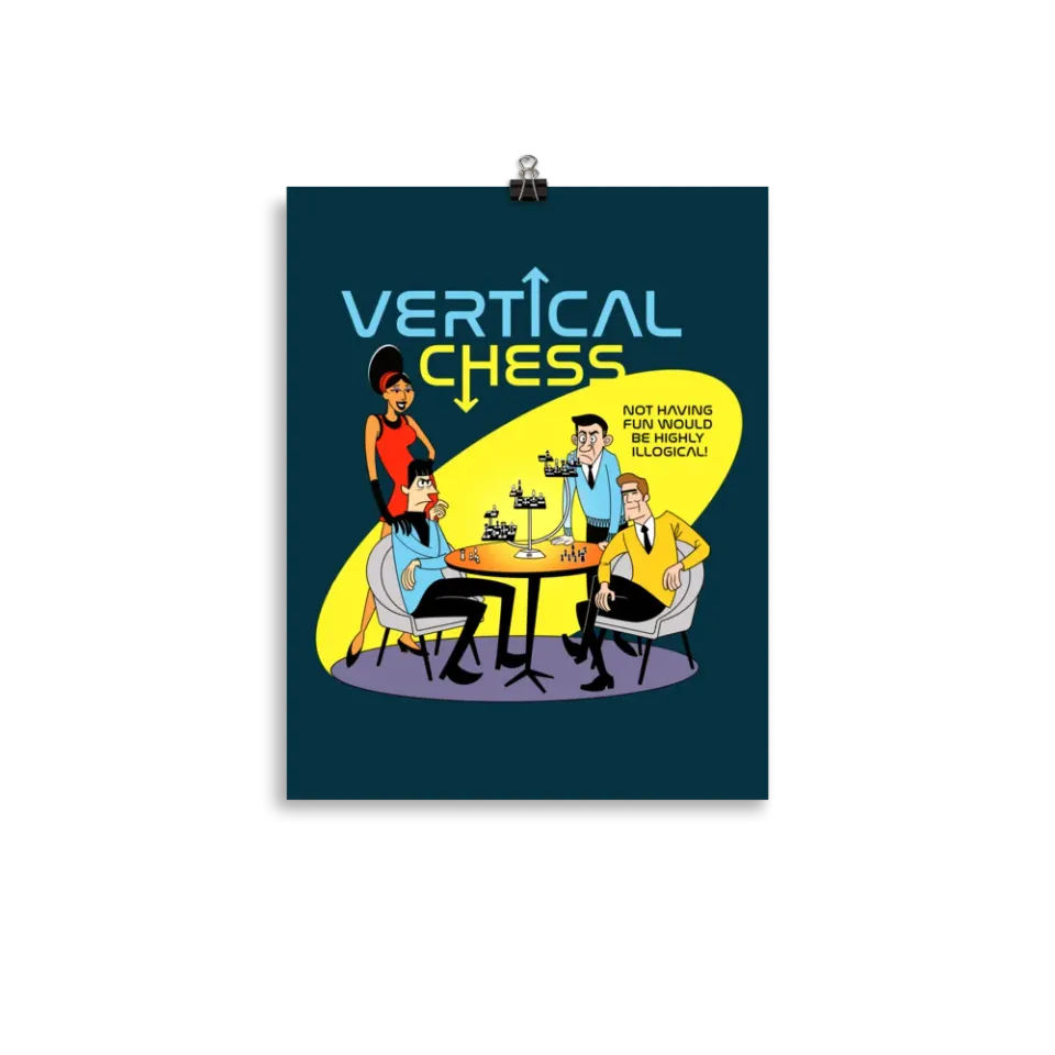 Roll A Crit Vertical Chess Poster Papier 16x20 Inch Print
