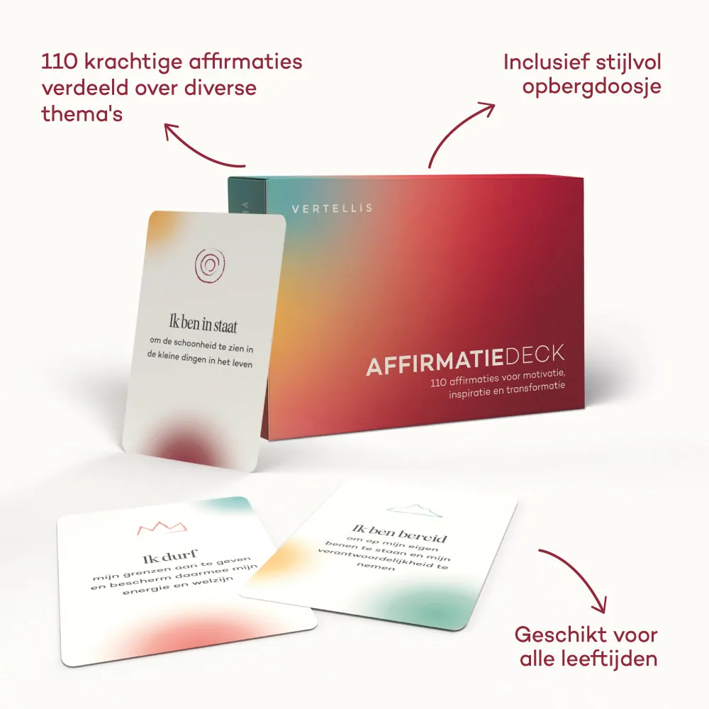 Vertellis Affirmatiedeck kaarten positiviteit