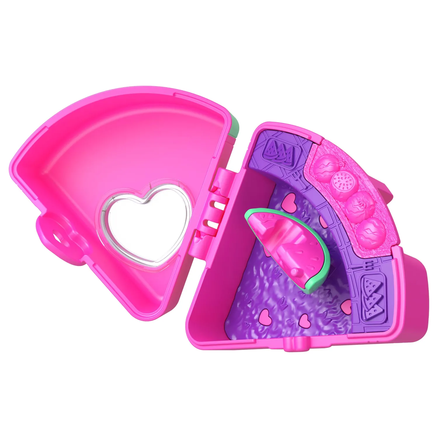 Polly Pocket Fruit Friends compact speelsetje sleutelhanger sticker