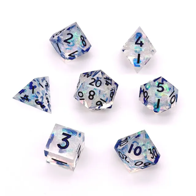 Roll A Crit Noble Crystal dobbelstenenset 7-delig sharp edge