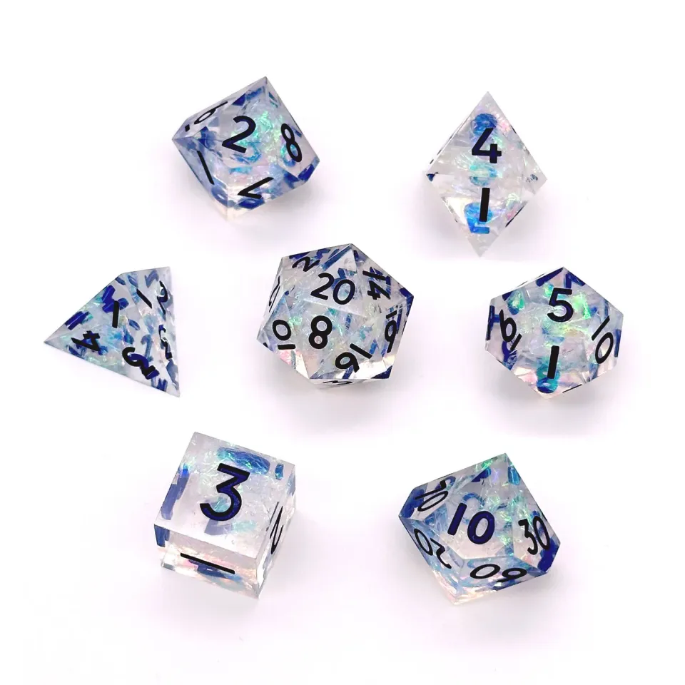 Roll A Crit Noble Crystal dobbelstenenset 7-delig sharp edge