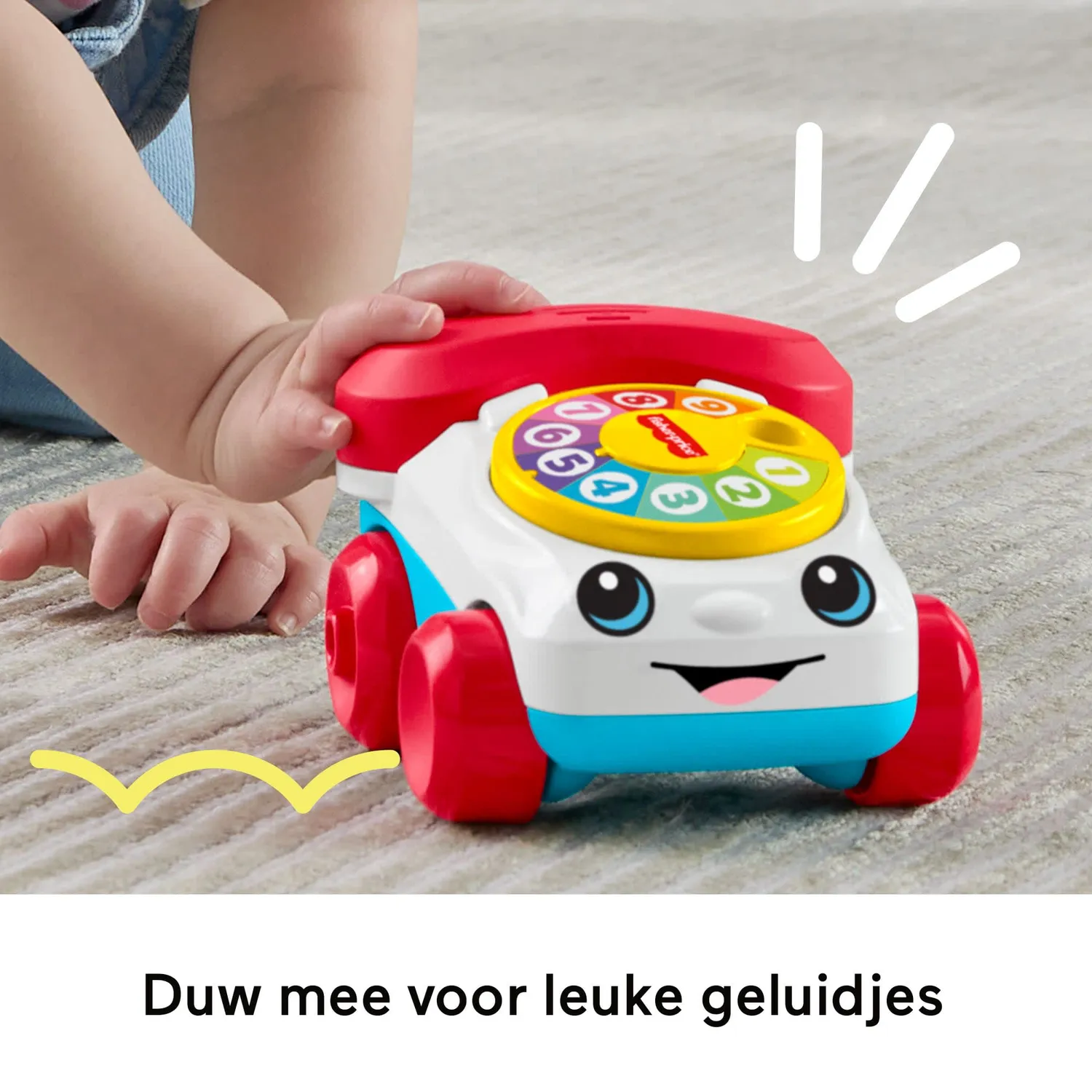Fisher-Price Telefoonvoertuig duwspeelgoed met geluid 6m+