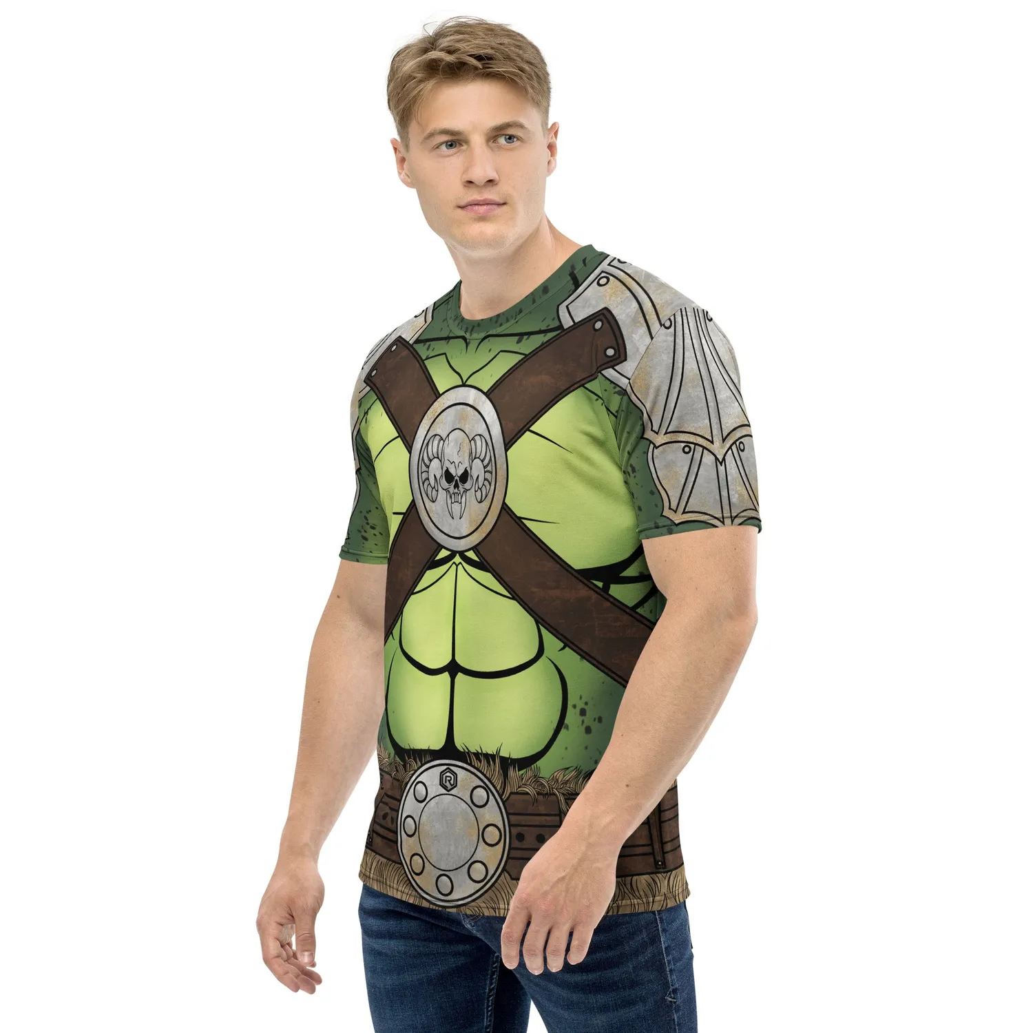 Roll A Crit Ogre all-over T-shirt stretch