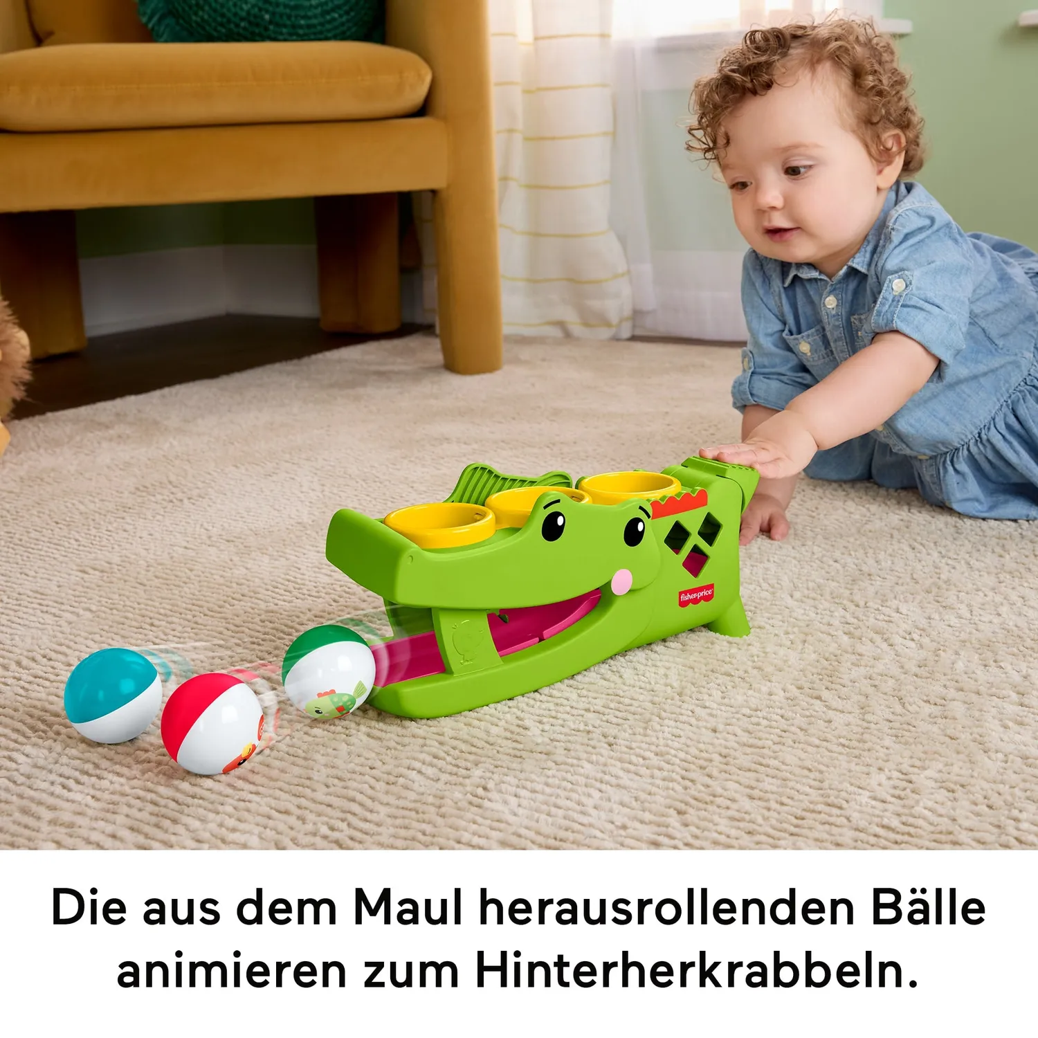 Fisher-Price Sitz- und Klopf-Rolligator hamerbank babyspeelgoed