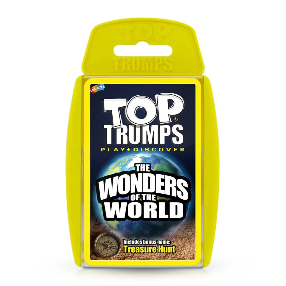 Top Trumps Wonders of the World kaartspel wereldwonderen