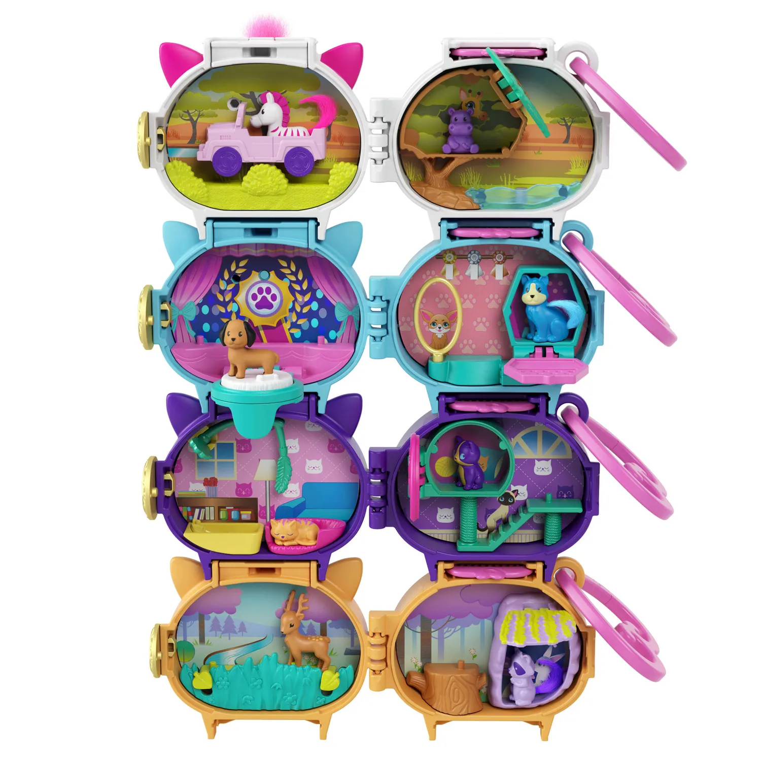 Polly Pocket Pet Connects speelset dierenhoofd assorti 4+ jaar