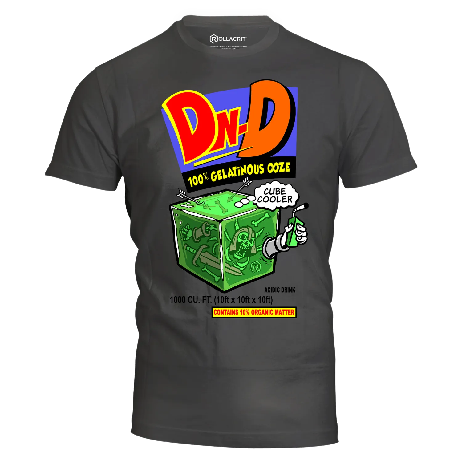 Rollacrit Gelatinous Cubic Cooler T-shirt geel slim fit M