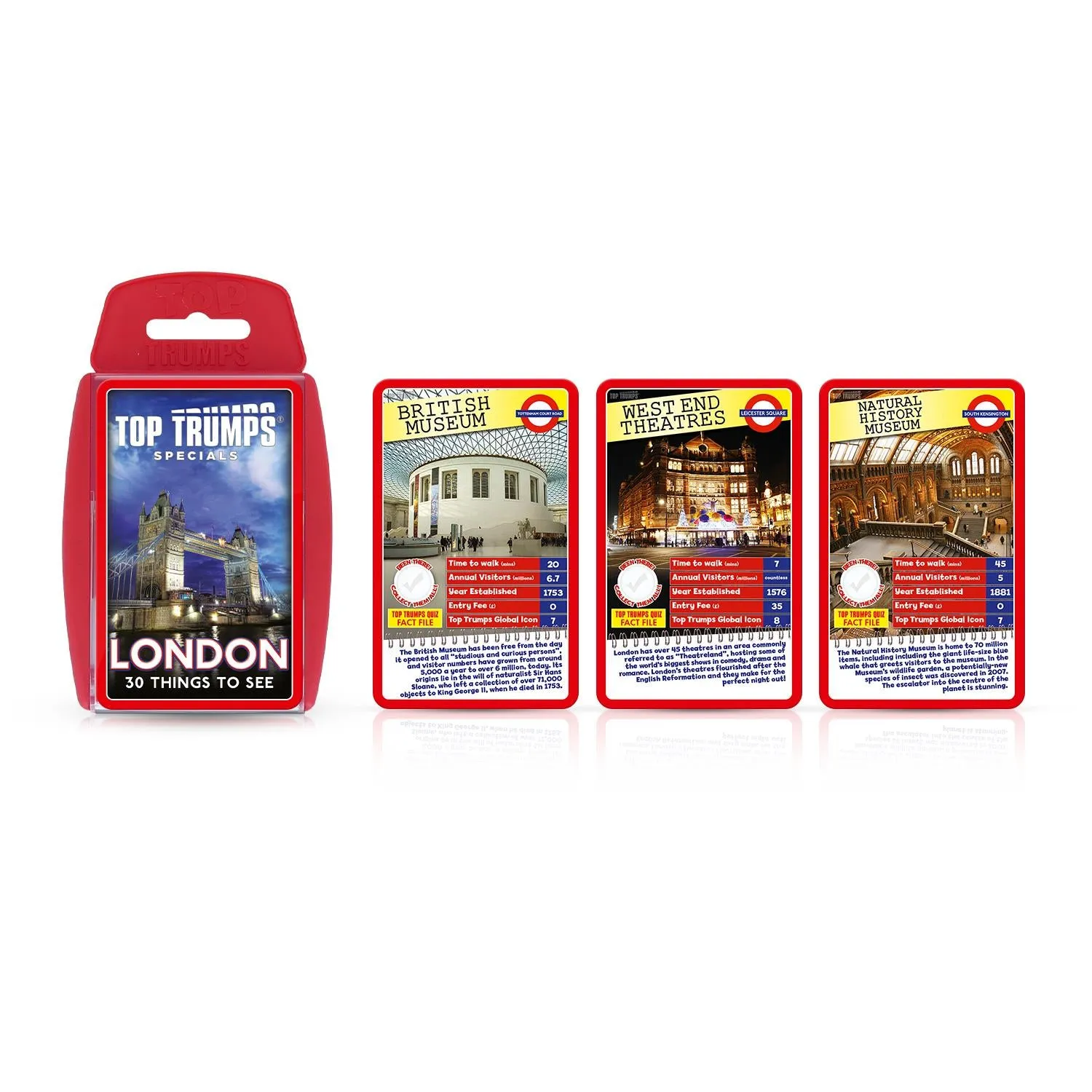 Top Trumps London 30 Things to See kaartspel bezienswaardigheden