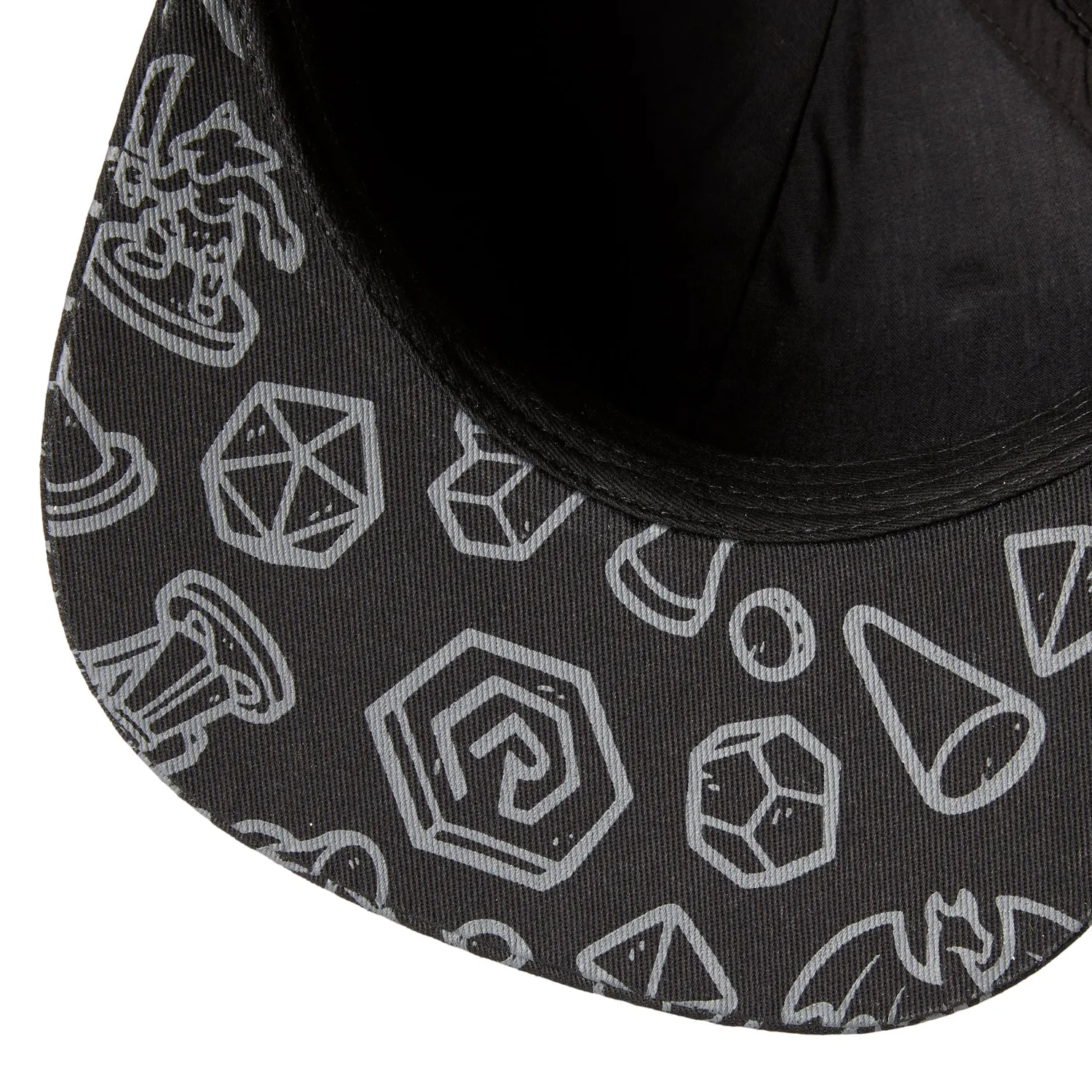 Roll A Crit Game Piece Snapback pet zwart katoen